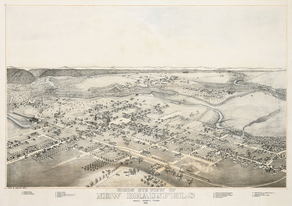 New Braunfels, TX - Файл:Old map-New Braunfels-1881.jpg — Википедия